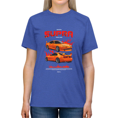 Toyota Supra Triple Gen Graphic Unisex Triblend Tee - Perfect T-shirt Gift for Car Enthusiasts - CreativeRino