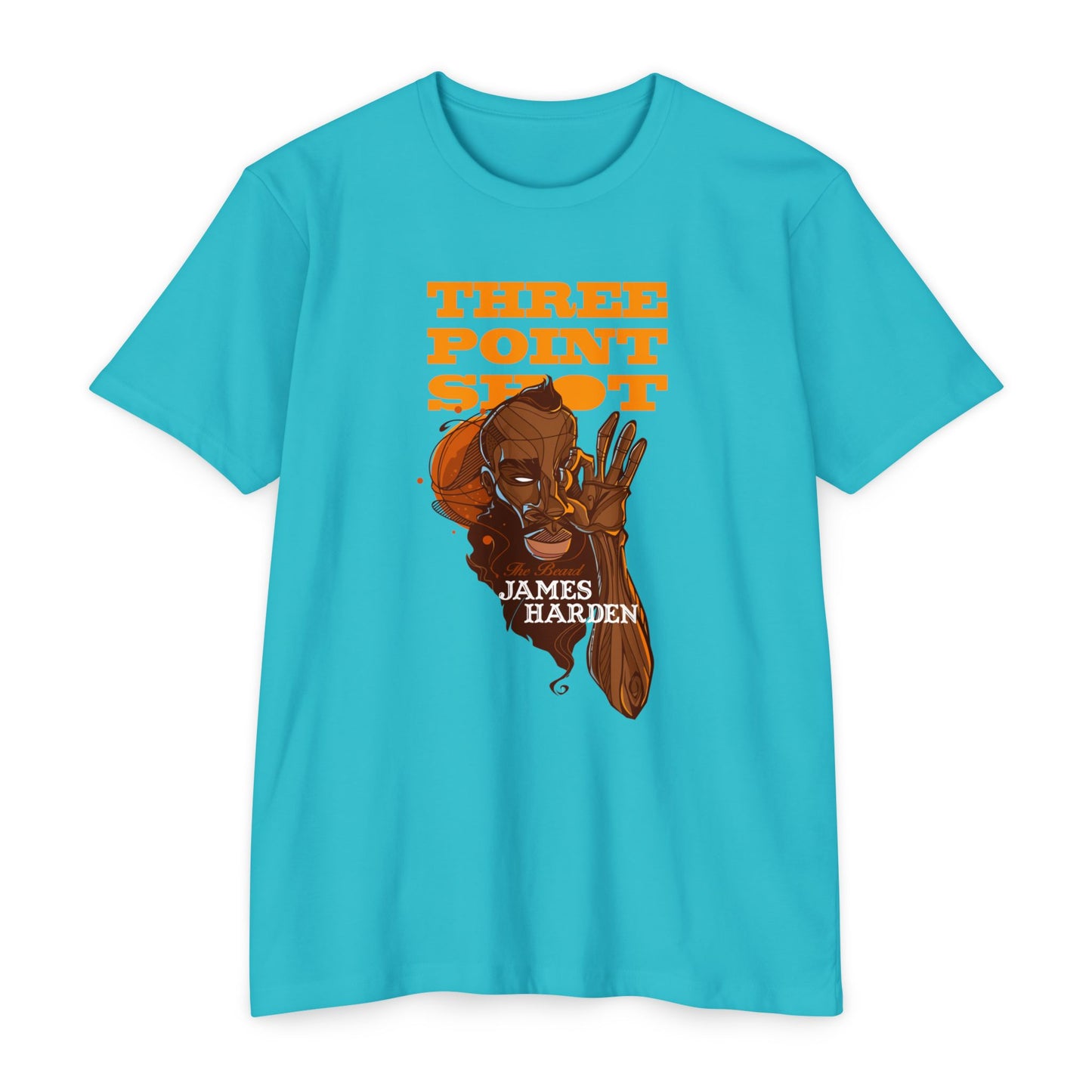 James Harden Three Point Shot Unisex CVC Jersey T-shirt - CreativeRino