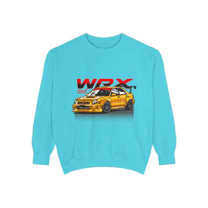 Gold Subaru WRX STI Car Unisex Sweatshirt | Car Enthusiast Apparel | Perfect for Gifts - CreativeRino