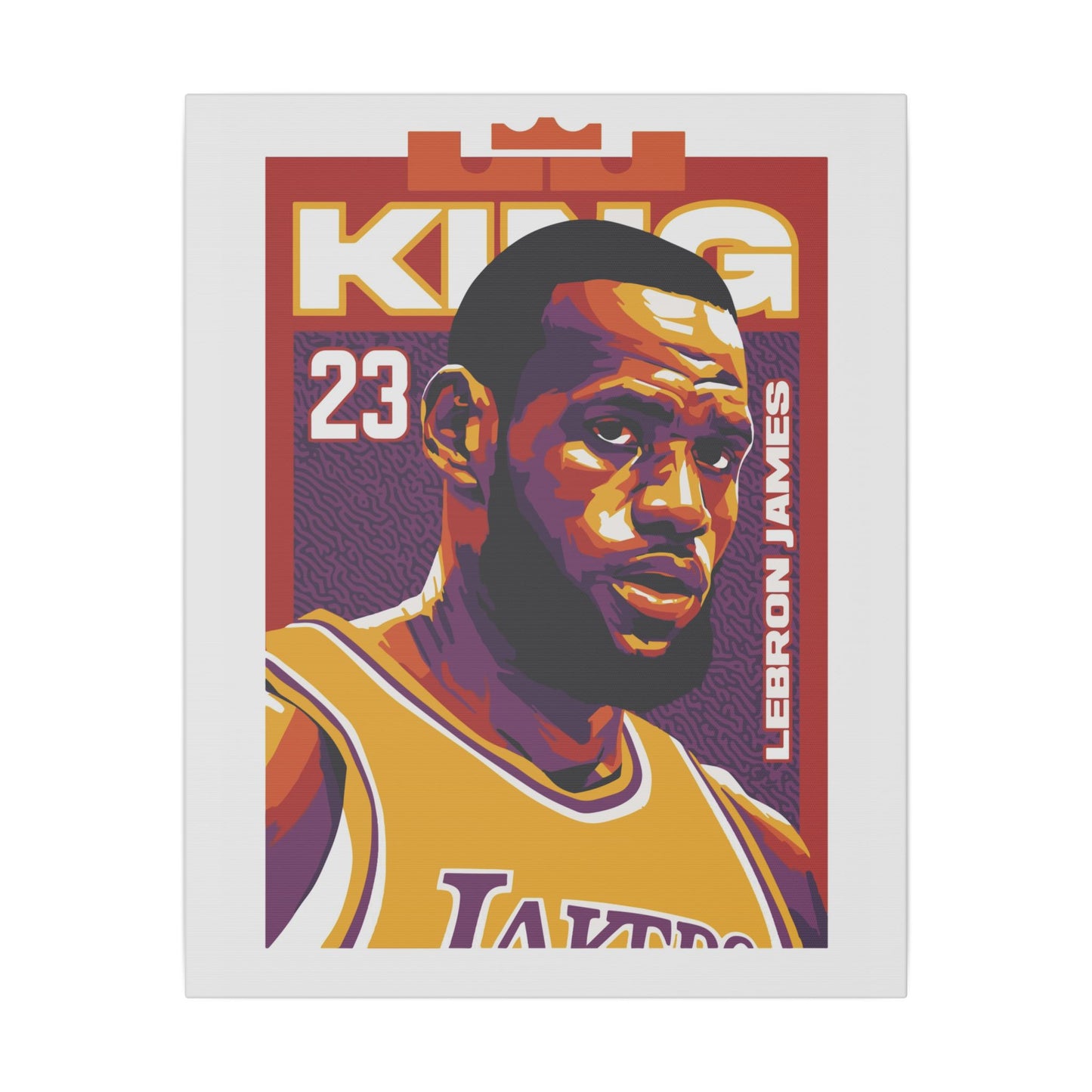 LeBron James King Canvas Wall Art - CreativeRino