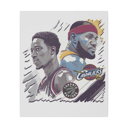 DeMar DeRozan Vs Lebron James Basketball Legend Canvas Art - NBA Stars Wall Decor - CreativeRino