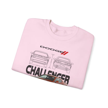 Dodge Challenger Unisex Heavy Blend™ Crewneck Sweatshirt - Retro Muscle Car Design - CreativeRino