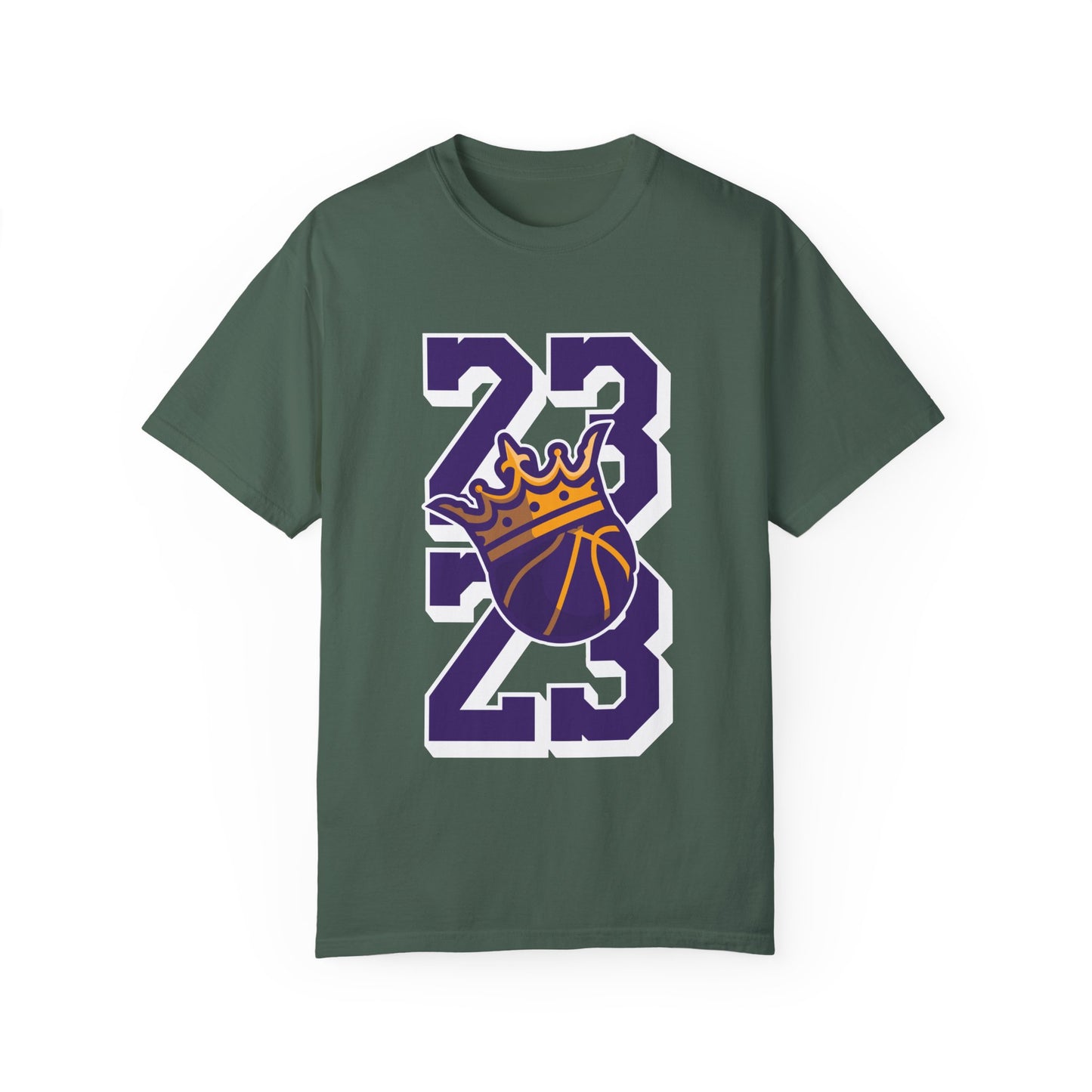 Lebron James King of the Court Unisex Garment-Dyed T-shirt - Basketball 23 Tee Design - CreativeRino