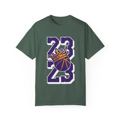 Lebron James King of the Court Unisex Garment-Dyed T-shirt - Basketball 23 Tee Design - CreativeRino