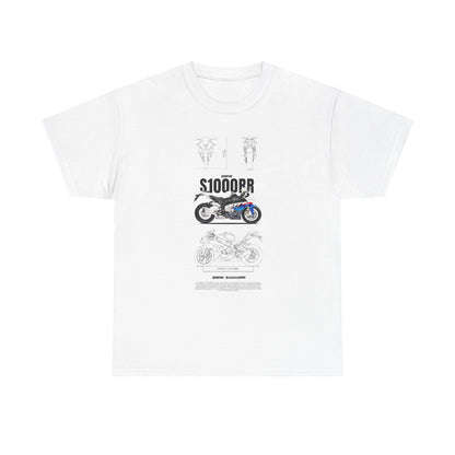 BMW S1000RR Unisex Heavy Cotton Tee - Motorcycle Graphic T-Shirt for Riders - CreativeRino