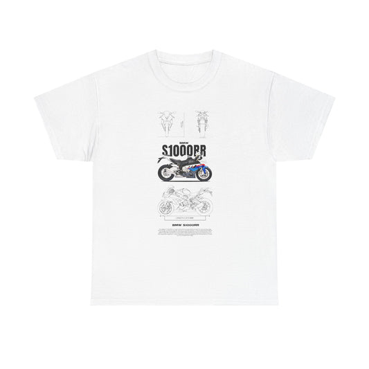 BMW S1000RR Unisex Heavy Cotton Tee - Motorcycle Graphic T-Shirt for Riders - CreativeRino