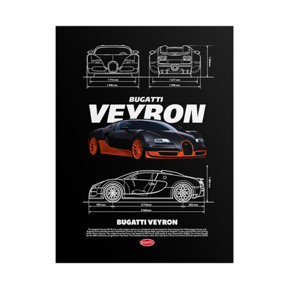 Bugatti Veyron Rolled Poster - Car Enthusiast Wall Art for Home Decor - CreativeRino
