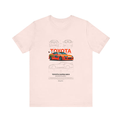 Toyota Supra MK4 Unisex Jersey Tee - Car Enthusiast Graphic Shirt - CreativeRino