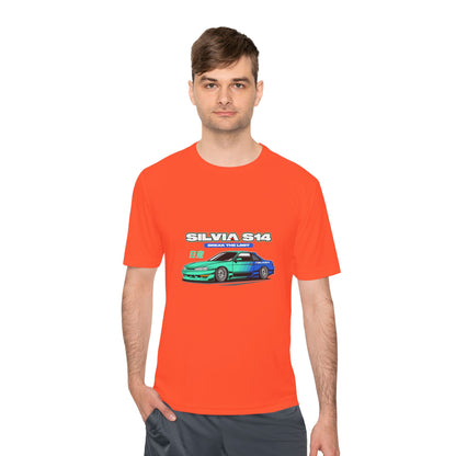 Silvia S14 Unisex Moisture Wicking Tee -  Car Graphic T-shirt for Car Enthusiasts - CreativeRino