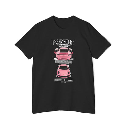 Porsche 911 Turbo S Pink Sports Car T-Shirt - USA-Made Unisex Tee - CreativeRino