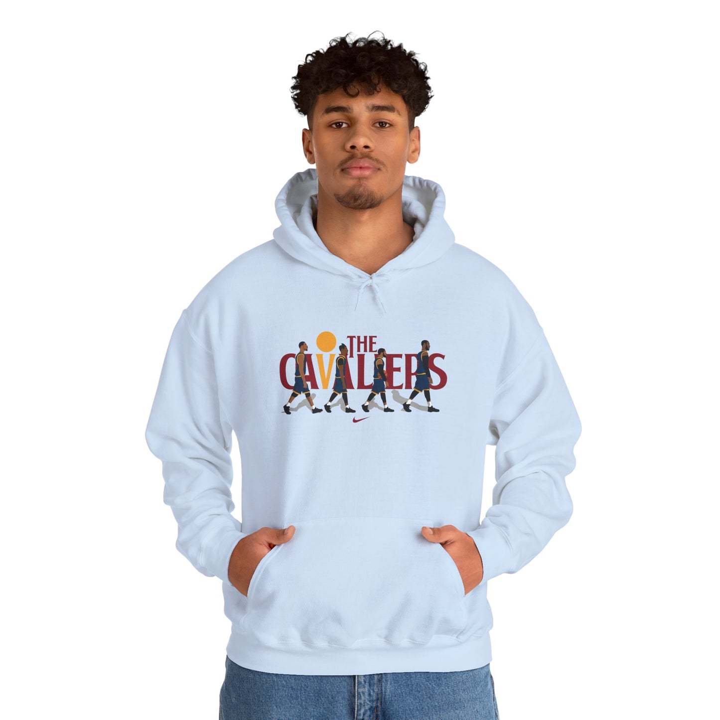 The Cavaliers Unisex Heavy Blend™ Hoodie - Retro Basketball Style - CreativeRino