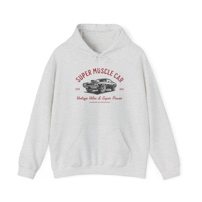 Super Muscle Car Hoodie - Unisex Heavy Blend Sweatshirt for Car Enthusiasts - CreativeRino