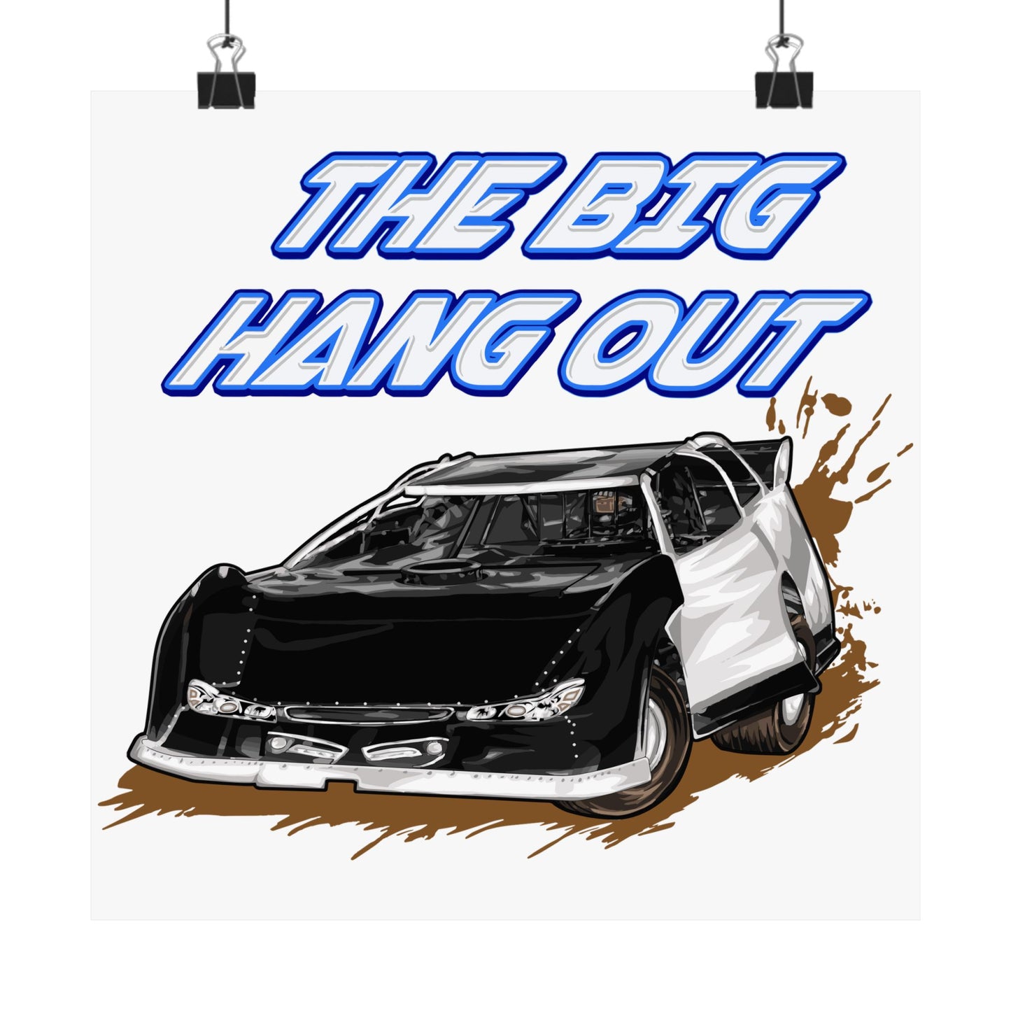 Racing-Themed Matte Vertical Posters - 'The Big Hang Out' Design - CreativeRino