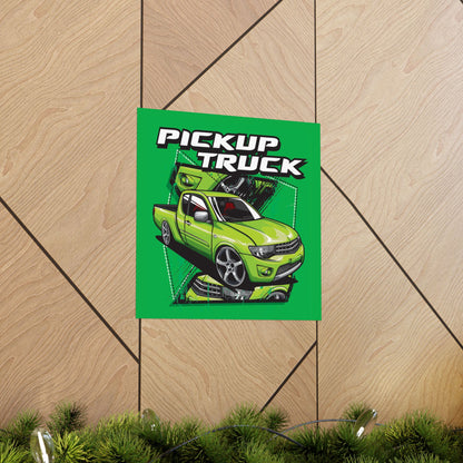 Vibrant Pickup Truck Matte Poster for Car Enthusiasts - CreativeRino