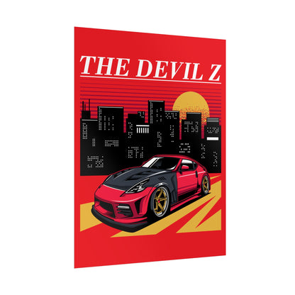 The Devil Z Retro Car Art Rolled Poster - CreativeRino