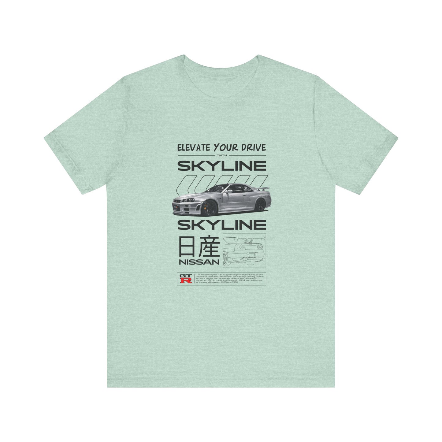 Nissan Skyline Graphic Tee - Elevate Your Drive - CreativeRino