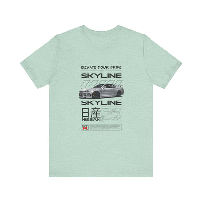 Nissan Skyline Graphic Tee - Elevate Your Drive - CreativeRino