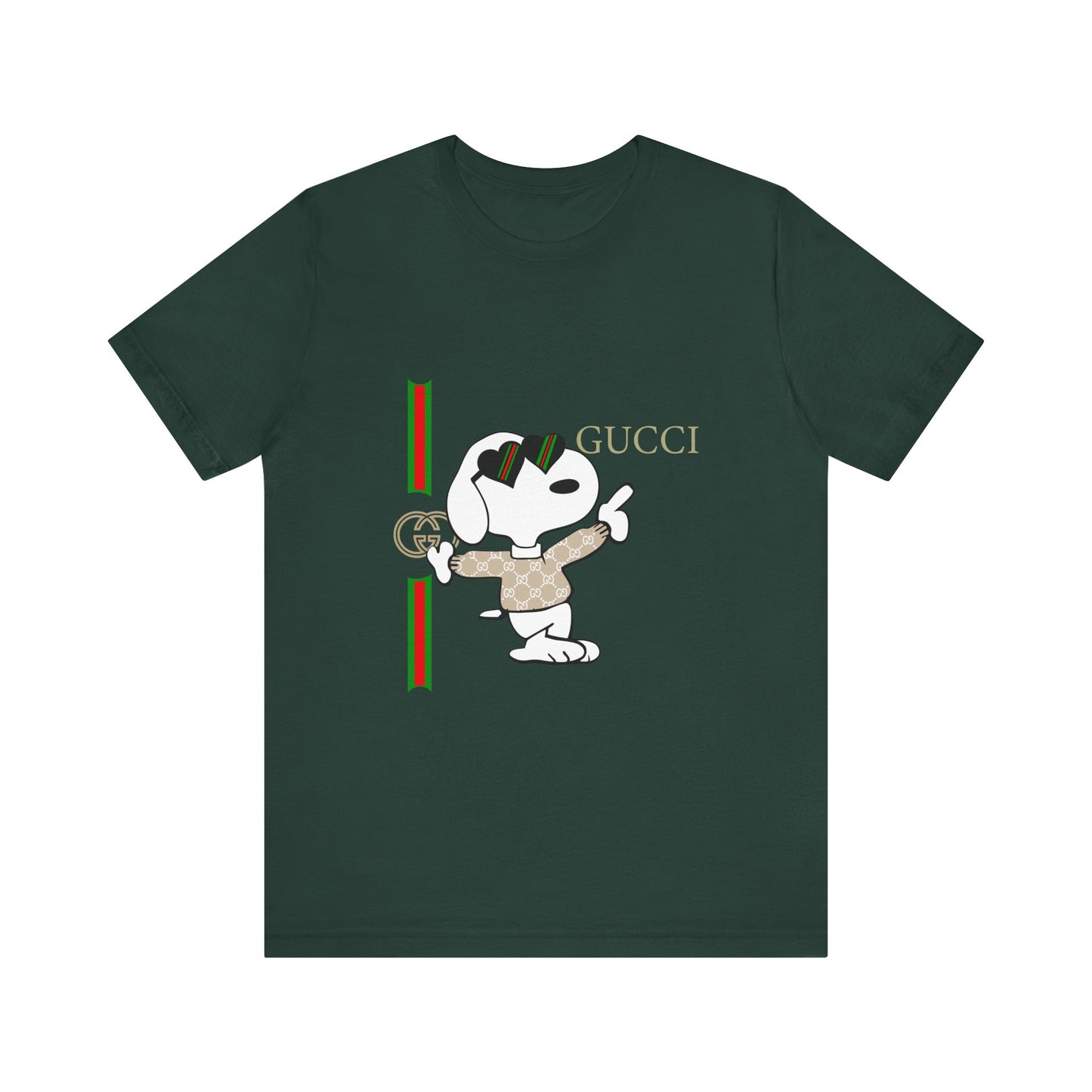 Snoopy Gucci Unisex Jersey Short Sleeve T-shirt - CreativeRino