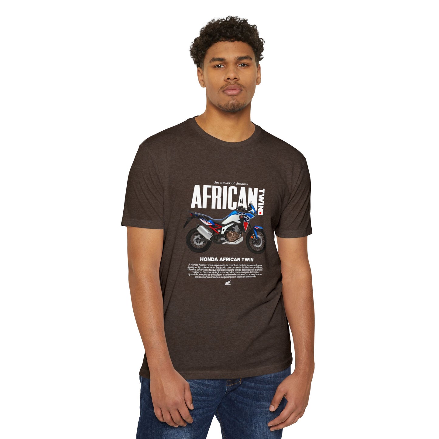 Honda African Twin Unisex T-Shirt - Power of Dreams Motorcycle Tee - CreativeRino