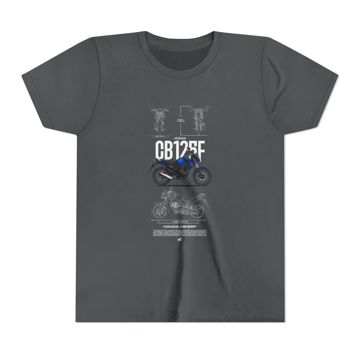Honda CB125F Youth Motorcycle Graphic T-shirt - CreativeRino