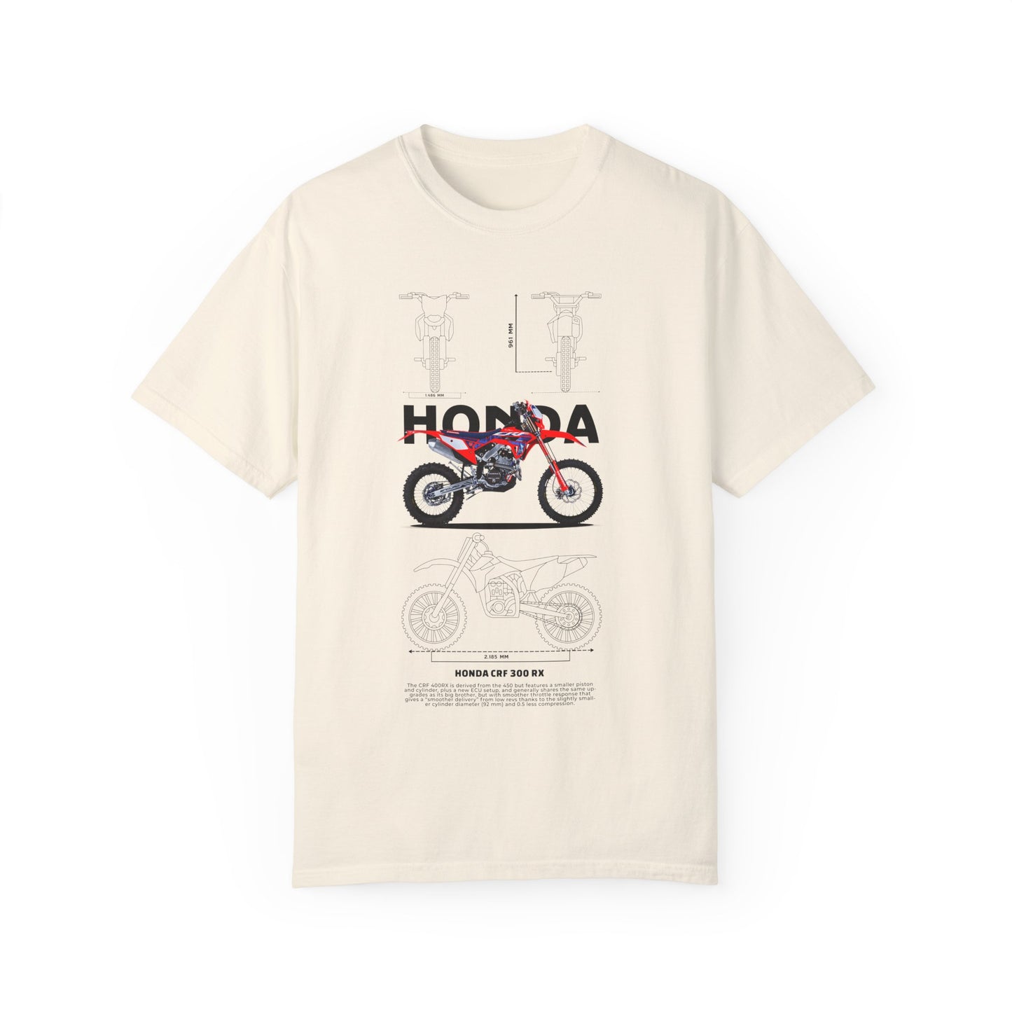 Honda CRF 300 RX Motorcycle Unisex T-Shirt | Garment-Dyed Vintage Tee - CreativeRino