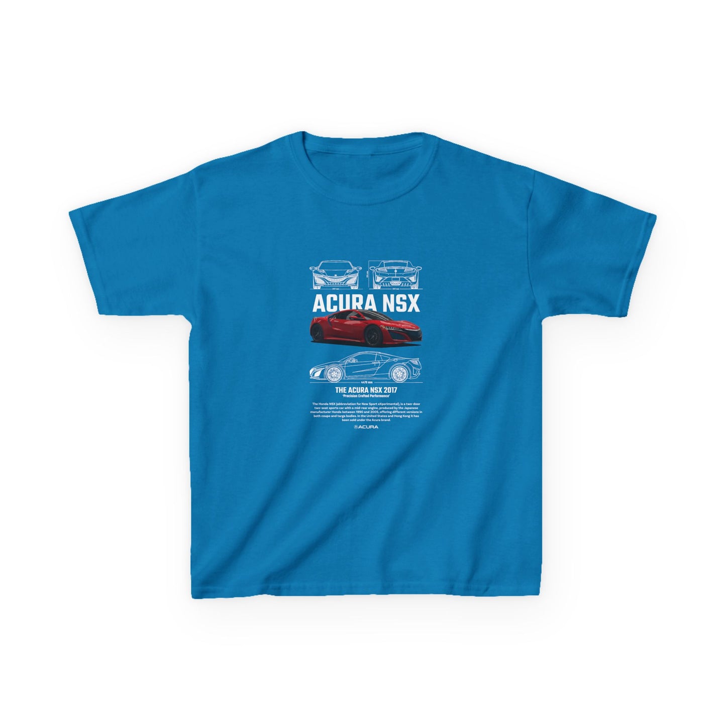 Honda Acura NSX Kids Car T-Shirt - Perfect for Young Car Enthusiasts - CreativeRino