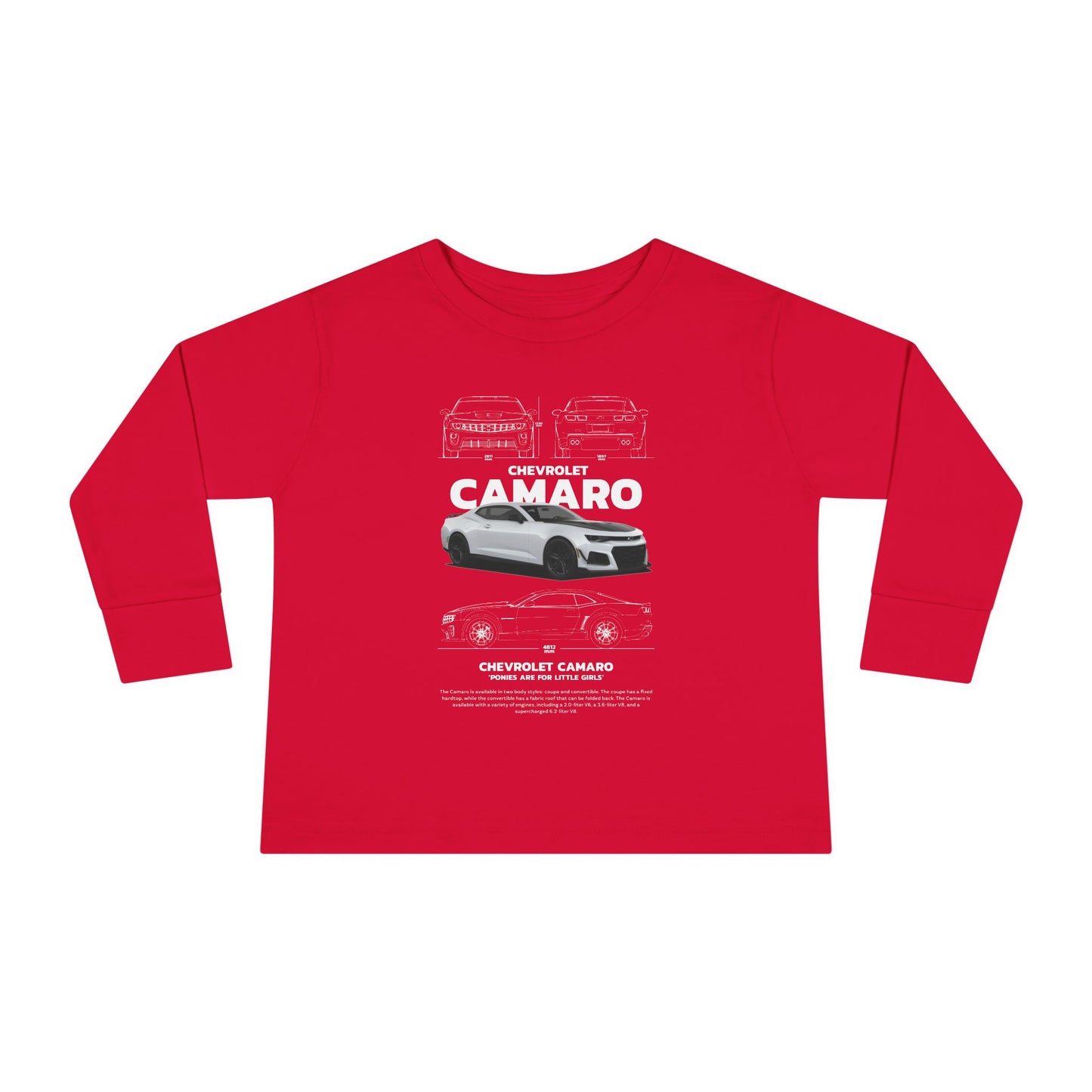 Chevrolet Camaro Toddler Long Sleeve Tee – Perfect Gift for Young Car Enthusiasts - CreativeRino