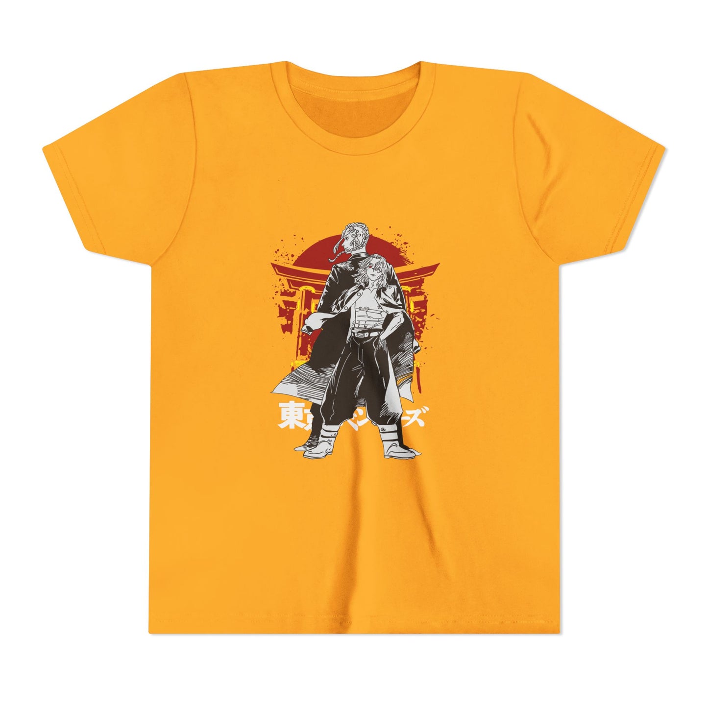 Tokyo Revengers Youth Short Sleeve Tee - Samurai Graphic T-shirt for Anime Fans - CreativeRino