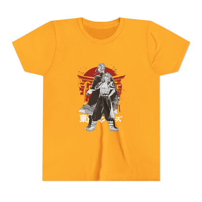 Tokyo Revengers Youth Short Sleeve Tee - Samurai Graphic T-shirt for Anime Fans - CreativeRino