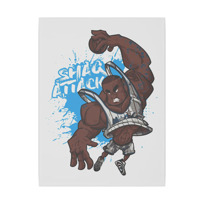 Shaq Attack Canvas Art - Stretched Wall Decor for Basketball Fans - CreativeRino