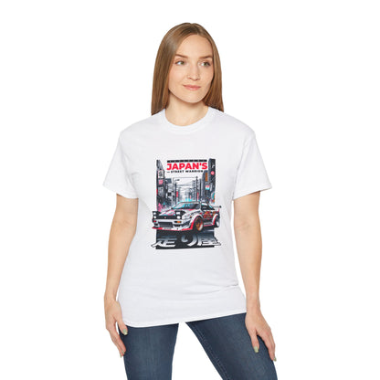 Japan's Street Warrior Unisex Ultra Cotton Tee - Vintage Car Graphic T-Shirt - CreativeRino