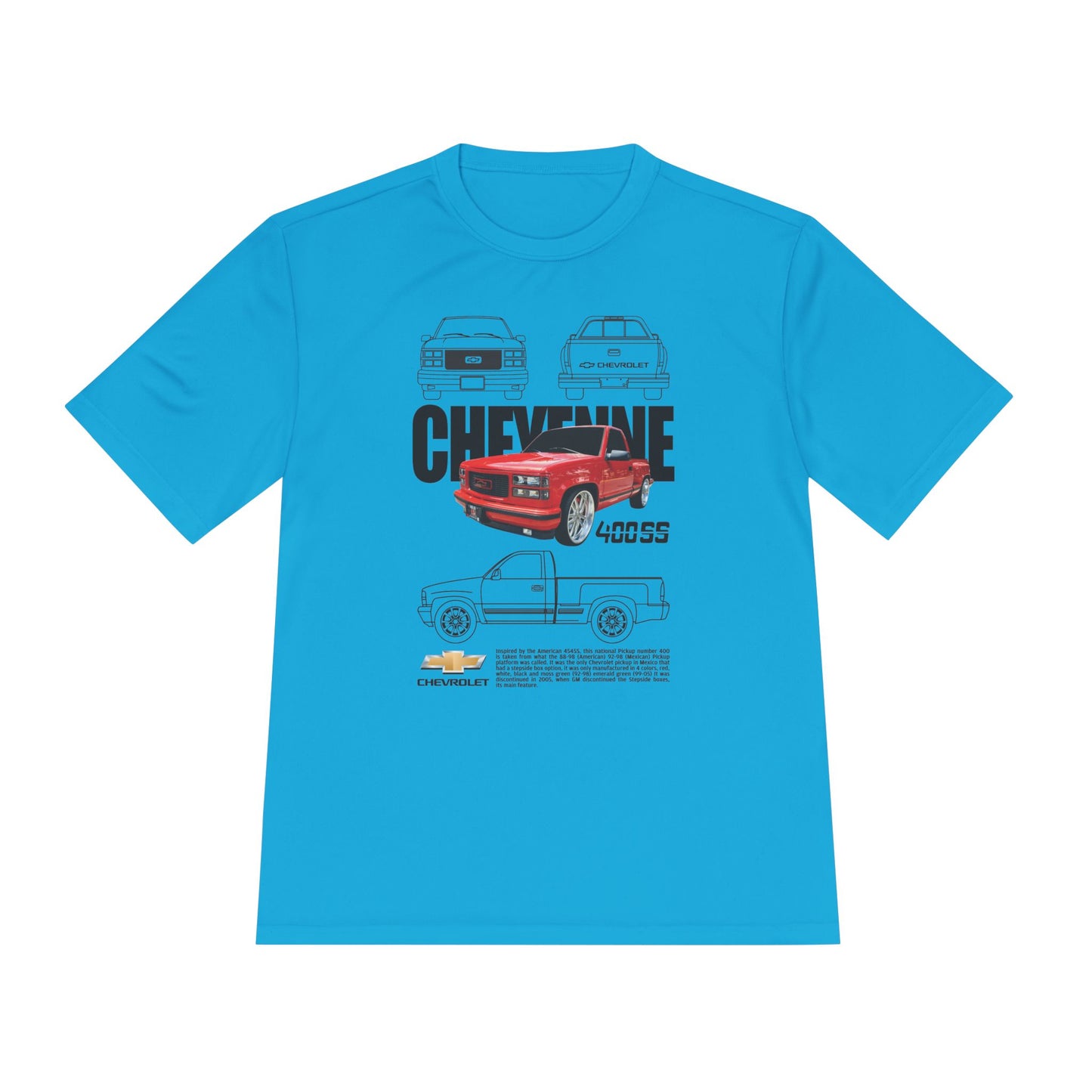 Classic Chevy Cheyenne Moisture Wicking Tee for Car Enthusiasts - CreativeRino