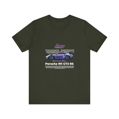Porsche 911 GT3 RS Berry Car Tee for Automotive Enthusiasts - CreativeRino