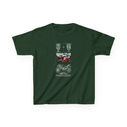 Yamaha VZR 98 Kids Heavy Cotton™ Tee - Cool Motorcycle T-shirt Design for Young Riders - CreativeRino