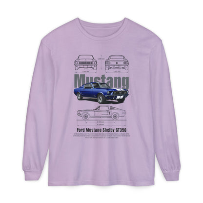 Ford Mustang Shelby GT350 Long Sleeve T-Shirt - Classic Car Lover's Apparel - CreativeRino