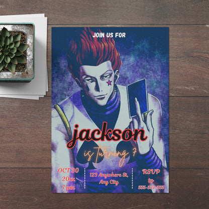 Hunter x Hunter Birthday Invitation Template - CreativeRino