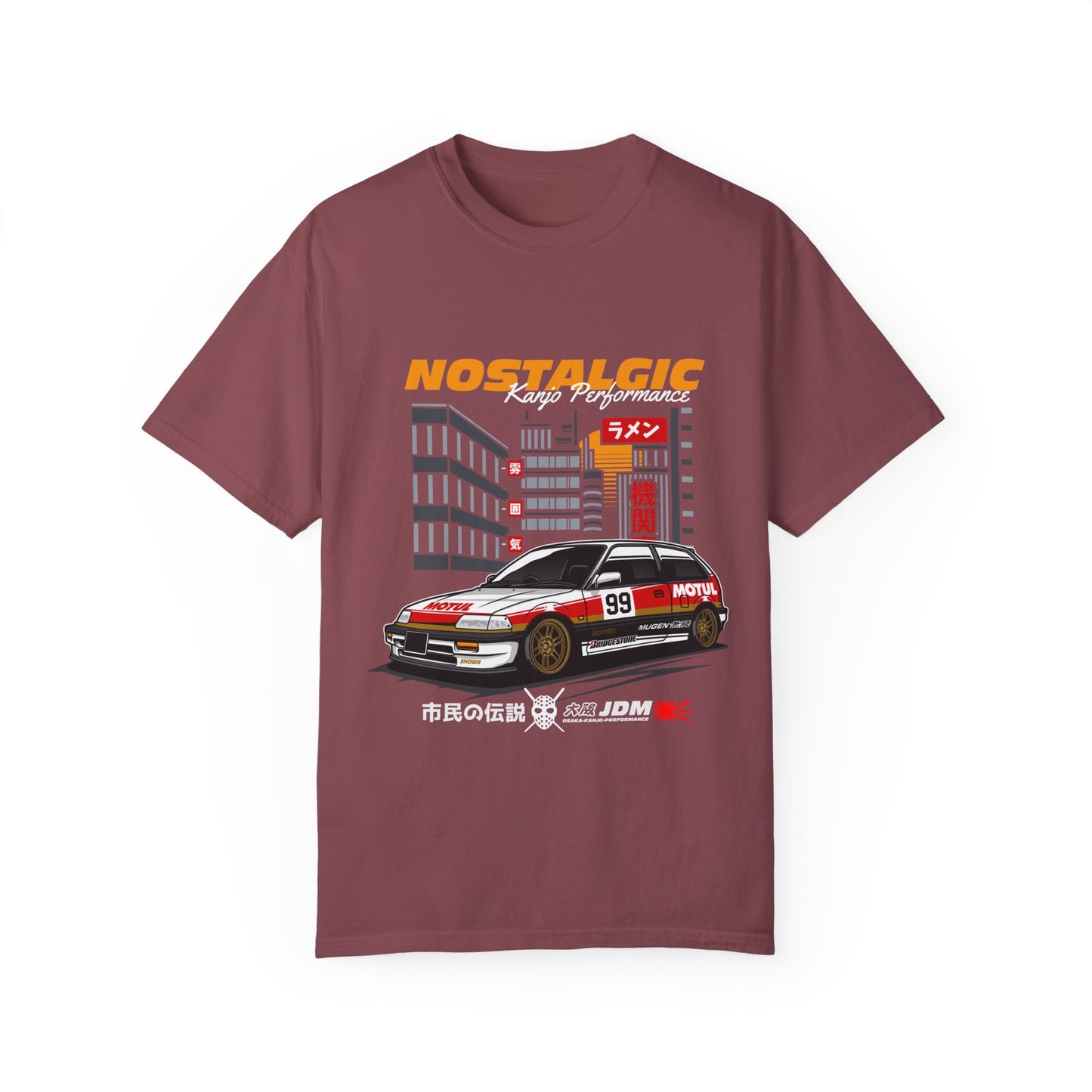 Nostalgic JDM Racer T-shirt - Unisex Garment-Dyed Tee - CreativeRino