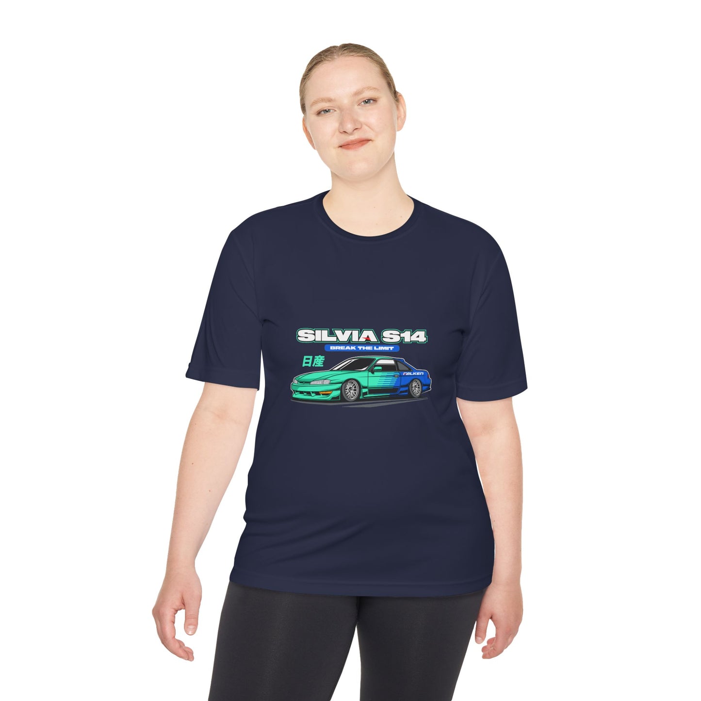 Silvia S14 Unisex Moisture Wicking Tee -  Car Graphic T-shirt for Car Enthusiasts - CreativeRino
