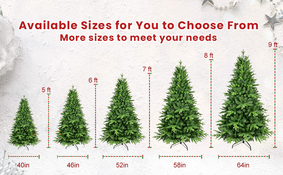 5FT Pre-Lit Artificial Christmas Tree | Realistic PE & PVC Mixed Tip Technology eprolo