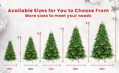 5FT Pre-Lit Artificial Christmas Tree | Realistic PE & PVC Mixed Tip Technology eprolo