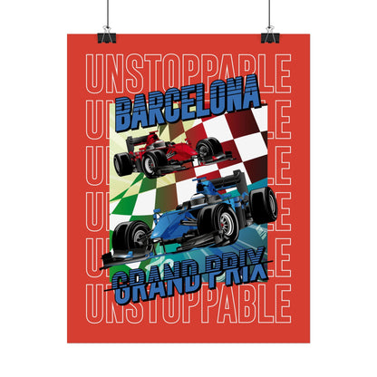 Barcelona Grand Prix Racing Rolled Poster - Unstoppable Energy Poster for Car Enthusiasts - CreativeRino