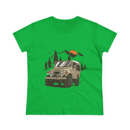 Adventure Ready Women's Cotton Tee - Off-Road Vehicle Graphic - CreativeRino