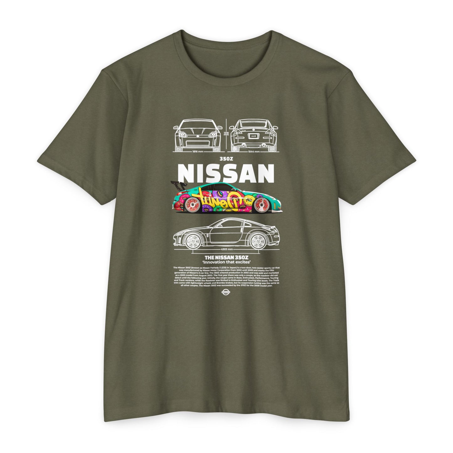 Vintage Nissan 350Z Unisex T-Shirt | Automotive Racing Graphic Tee - CreativeRino