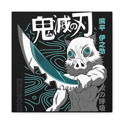 Anime Wall Art - Inosuke Canvas Print Demon Slayer Decor - CreativeRino