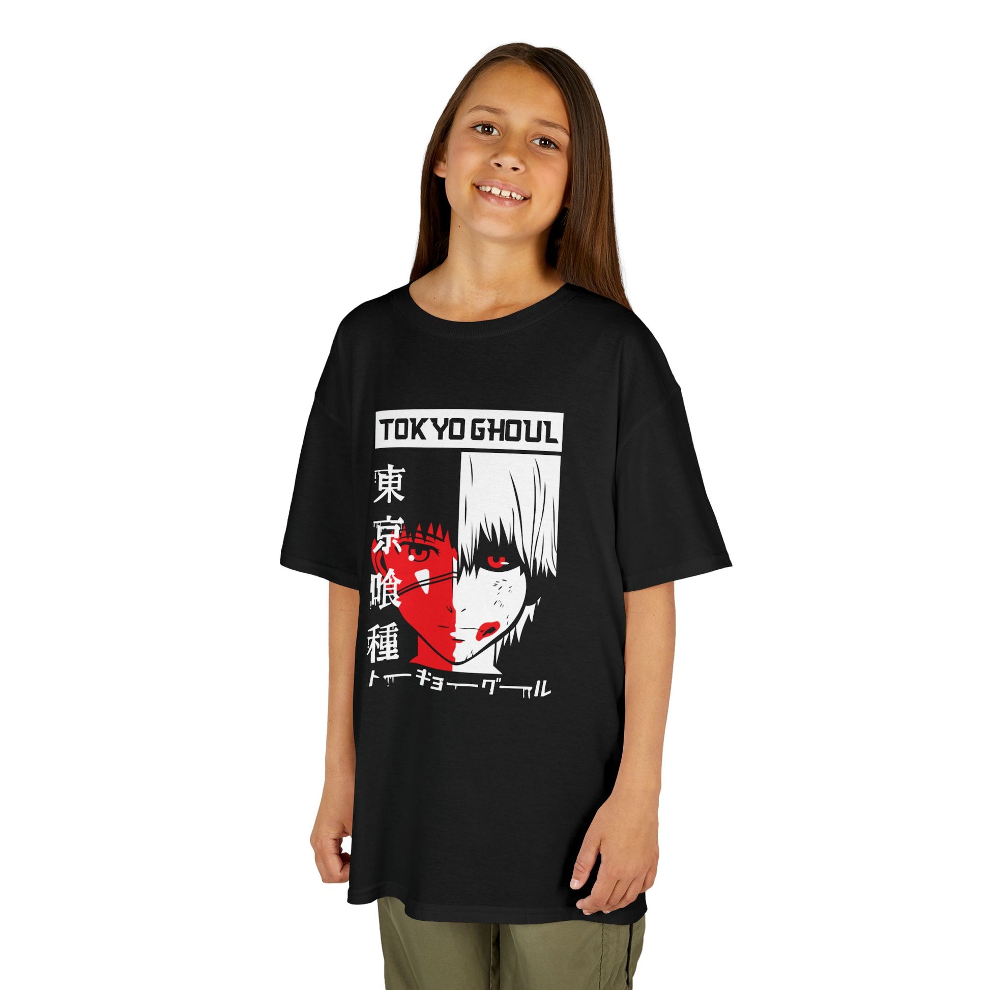 Tokyo Ghoul Kids Heavy Cotton Tee - Cool Anime Graphic T-shirt - CreativeRino