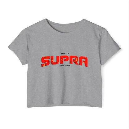 Toyota Supra Festival Crop Top - Stylish Summer Tee for Car Enthusiasts - CreativeRino