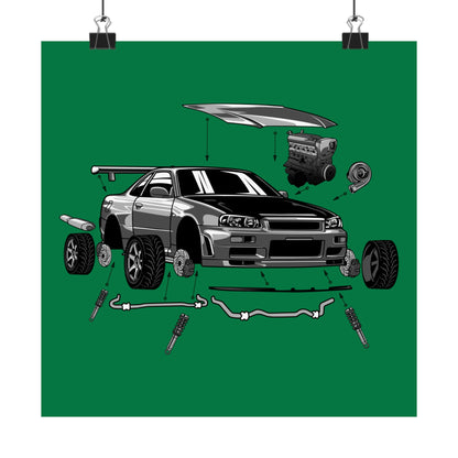 Automotive Enthusiast Matte Poster - Car Art - CreativeRino