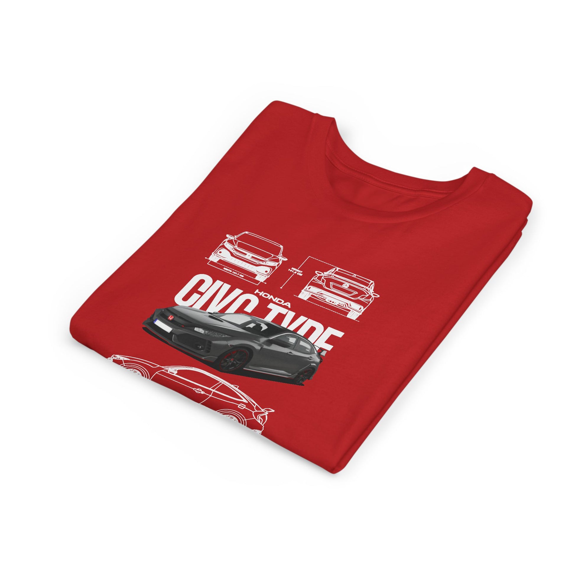 Honda Civic Type R Youth Short Sleeve Tee - Cool Car Graphic Tee for Young Car Enthusiasts - CreativeRino