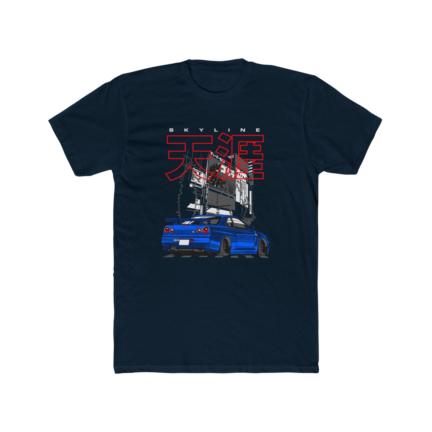 Cool Skyline Car Graphic Unisex Cotton Crew Tee Car T-shirt - CreativeRino