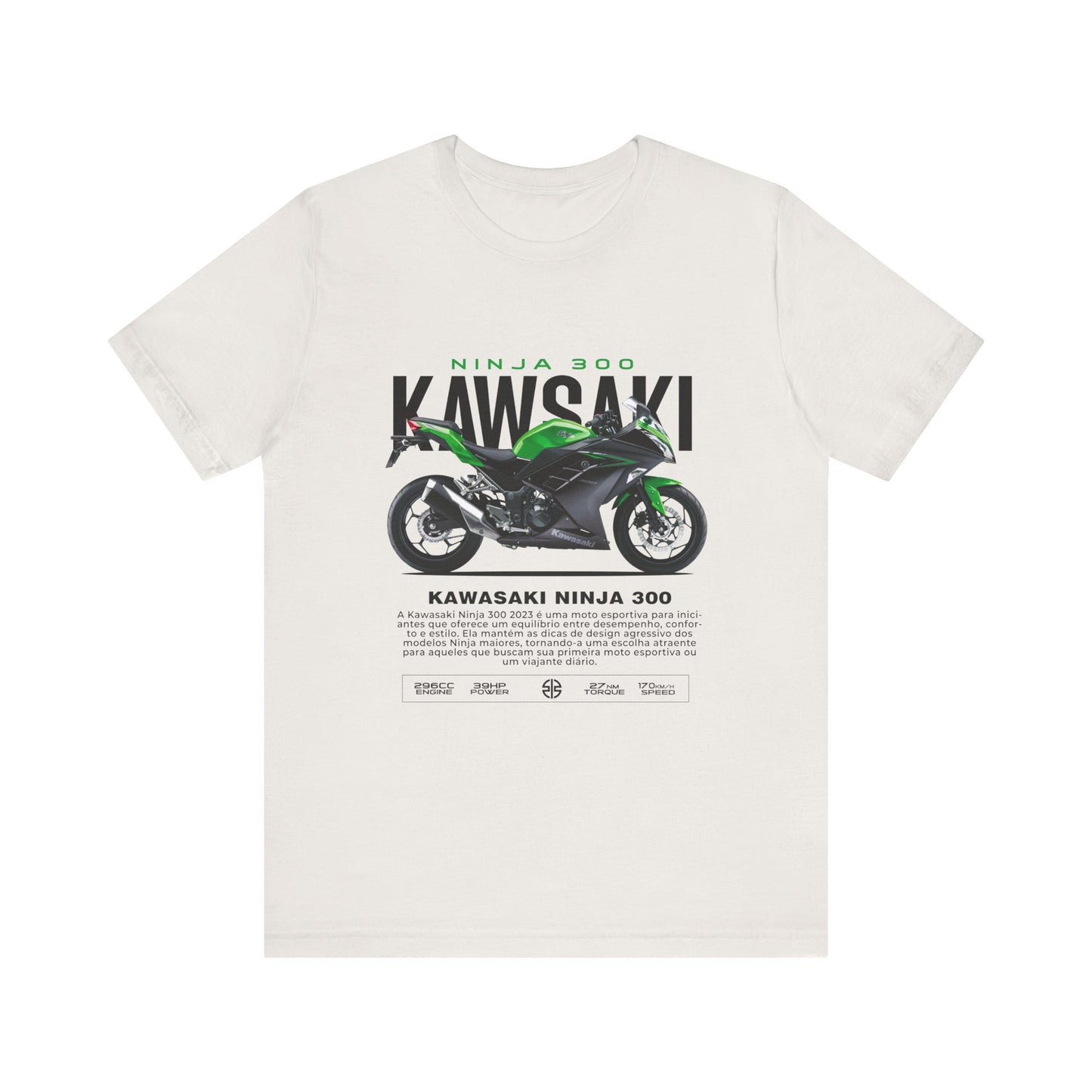 Kawasaki Ninja 300 Unisex T-Shirt - Vintage Motorcycle Graphic Tee - CreativeRino
